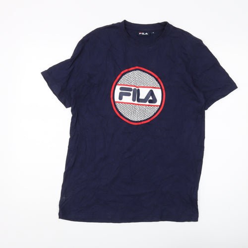Fila Men's Blue Crew Neck Short Sleeve T-Shirt S
