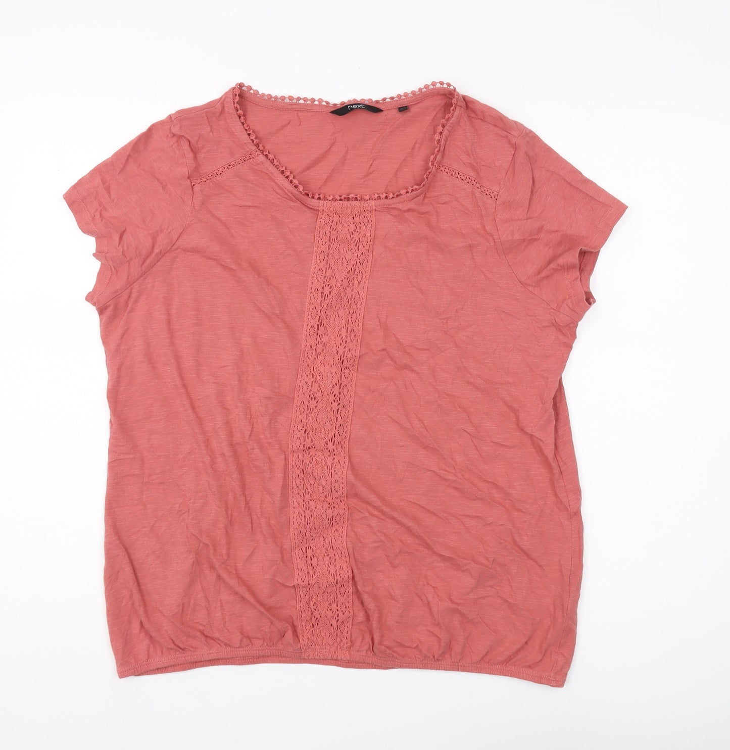 Next Women's Pink Short Sleeve Jersey Top Size 20