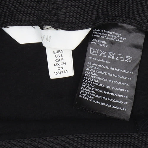 H&M Women's Black Short Pencil Skirt Size S