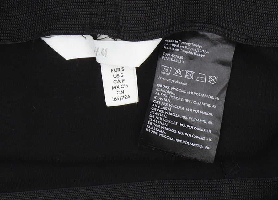 H&M Women's Black Short Pencil Skirt Size S