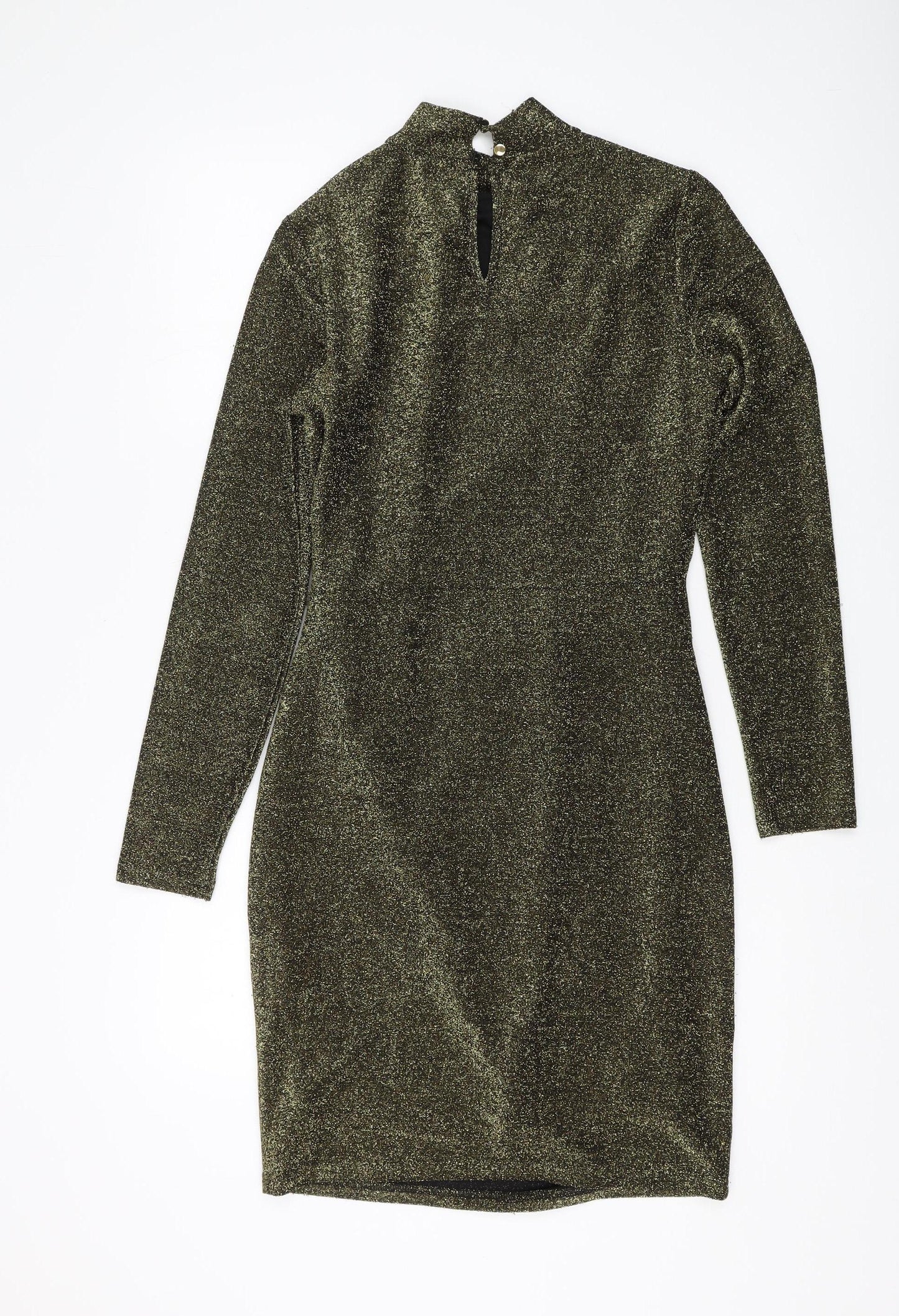 Oasis Women's Green Bodycon Dress S Long Sleeve