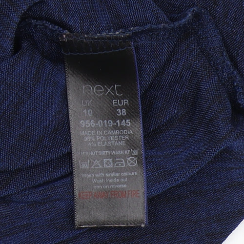 Next Women's Blue T-Shirt Size 10 Round Neck Jersey