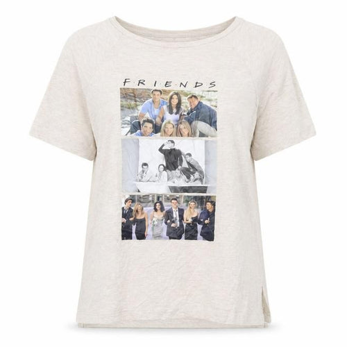 FRIENDS Women's Beige Graphic T-Shirt Size 8 Regular Fit