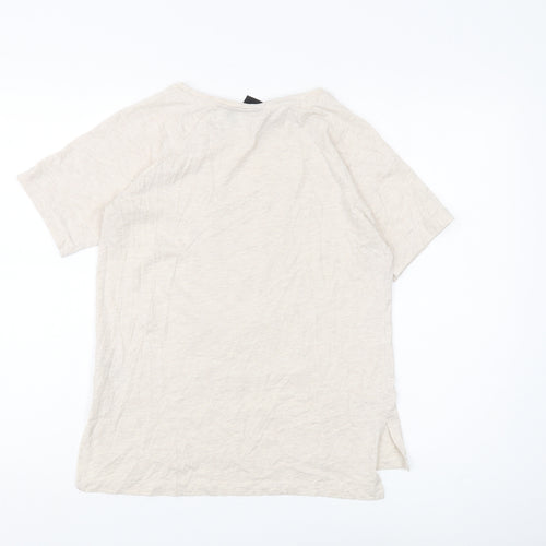 FRIENDS Women's Beige Graphic T-Shirt Size 8 Regular Fit