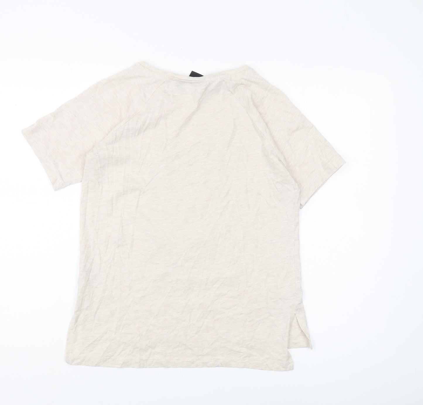 FRIENDS Women's Beige Graphic T-Shirt Size 8 Regular Fit