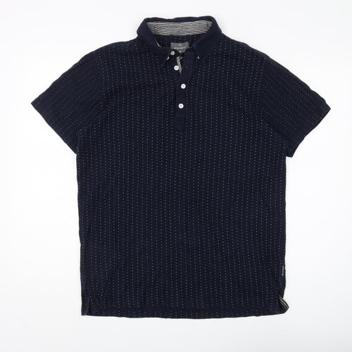Peter Werth Men's Blue Polo Shirt, Size L, Casual Elegance
