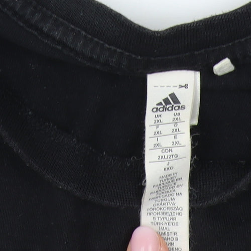 Adidas Men's 2XL Black Graphic Logo T-Shirt