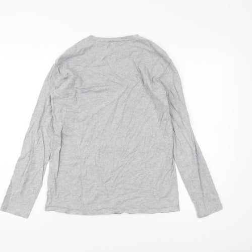 United Colors of Benetton Boys Grey Graphic Long Sleeve T-Shirt 3XL