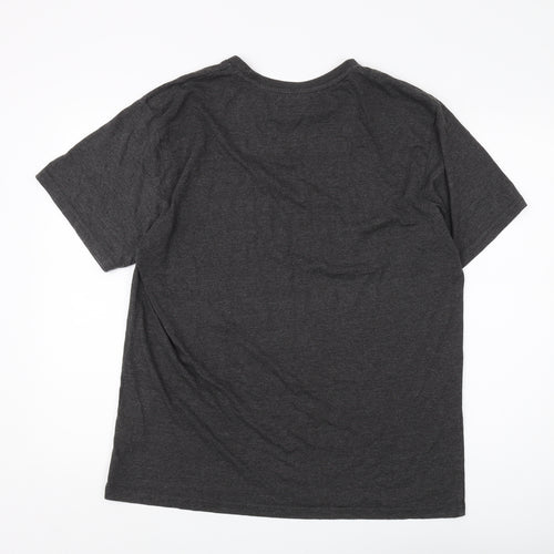Threadbare Men's Black 2XL Cotton Crew Neck T-Shirt