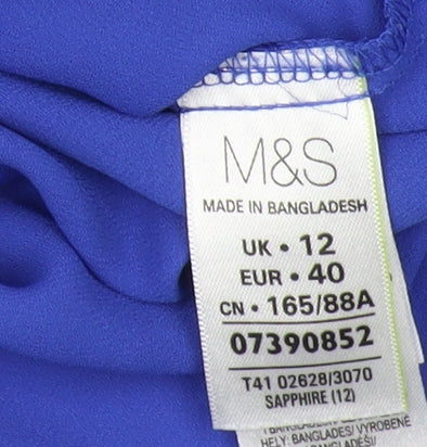 Marks and Spencer Women's Blue Blouse UK Size 12
