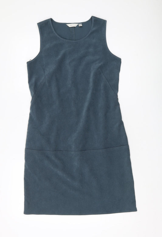 Next Women's Blue Sheath Dress UK 10 - Sleeveless, Casual