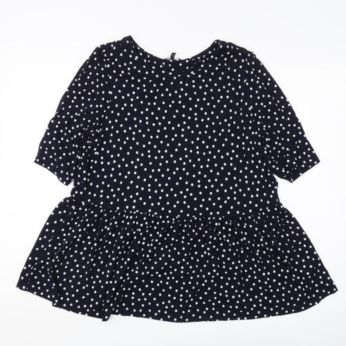 Next Women's Blue Polka Dot Blouse Size 16