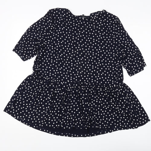 Next Women's Blue Polka Dot Blouse Size 16