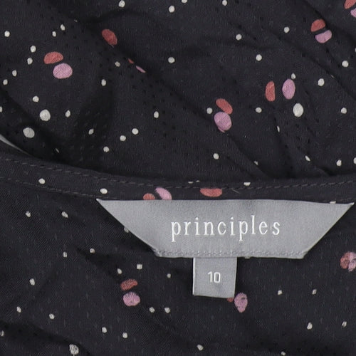 Principles Women's Black Geometric Tunic Blouse 10