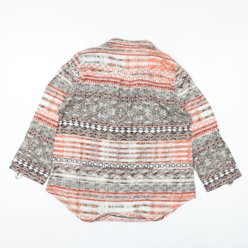 Wallis Women Multicoloured Geometric 3/4 Sleeve Blouse S