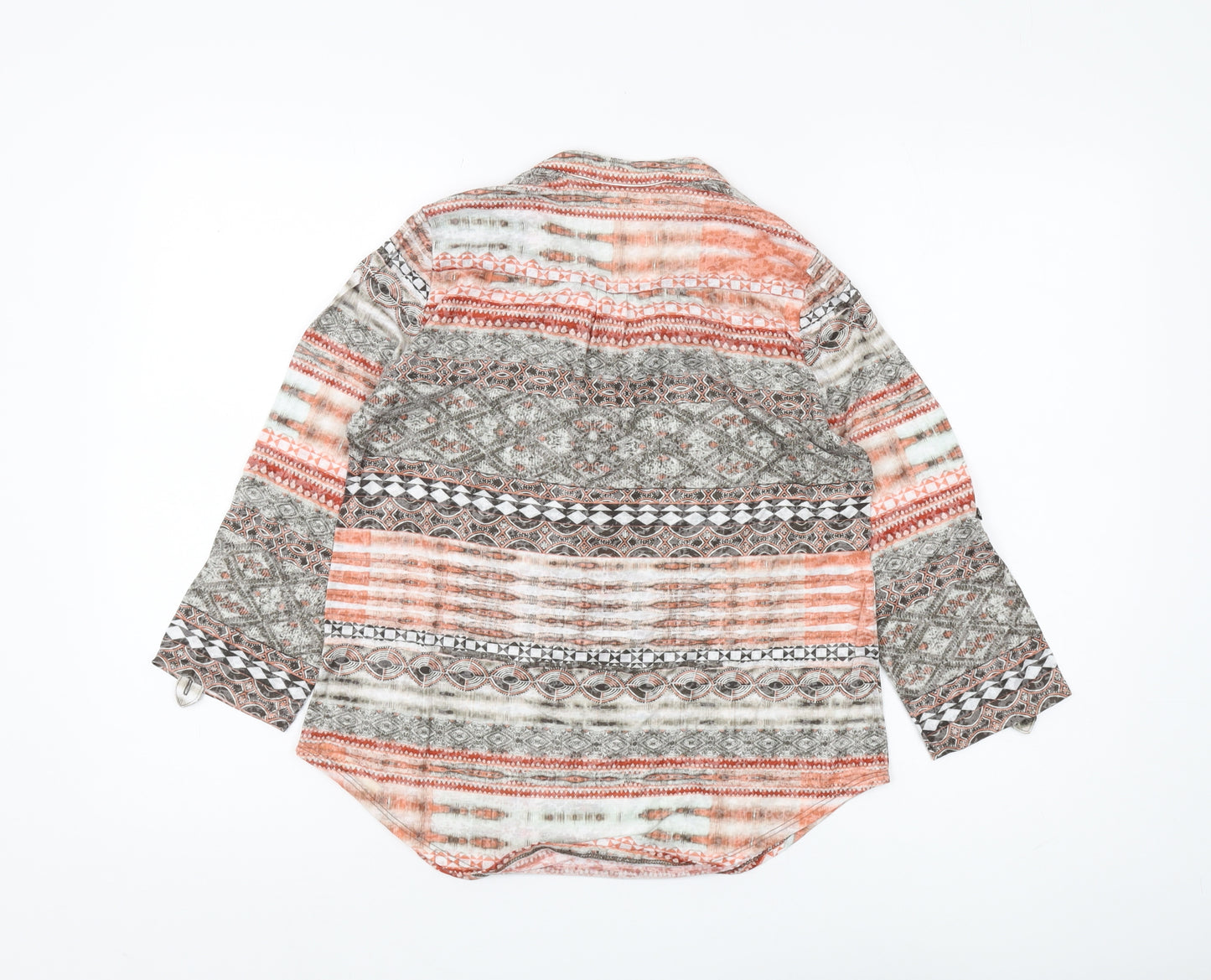 Wallis Women Multicoloured Geometric 3/4 Sleeve Blouse S