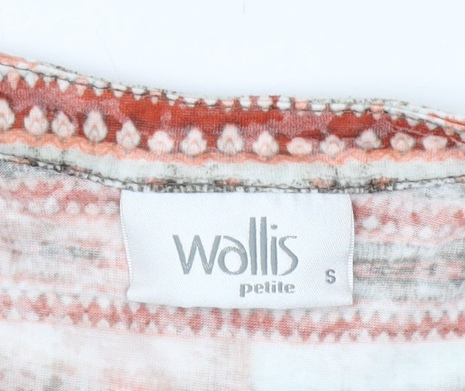 Wallis Women Multicoloured Geometric 3/4 Sleeve Blouse S