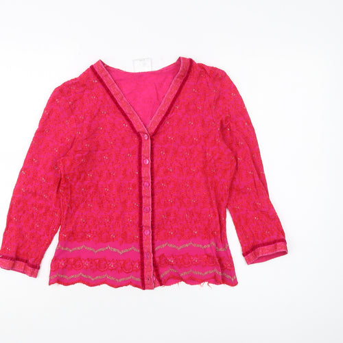 Next Women's Pink 3/4 Sleeve Basic Blouse Size 10