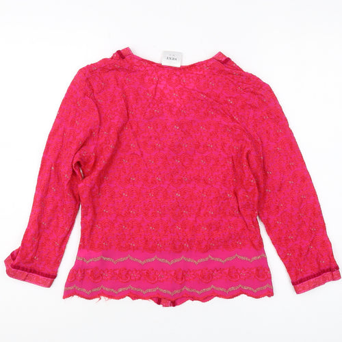 Next Women's Pink 3/4 Sleeve Basic Blouse Size 10