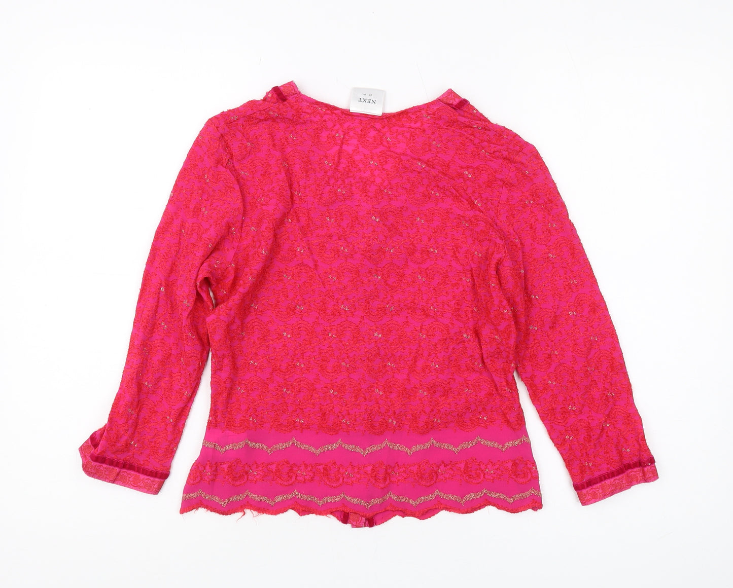Next Women's Pink 3/4 Sleeve Basic Blouse Size 10