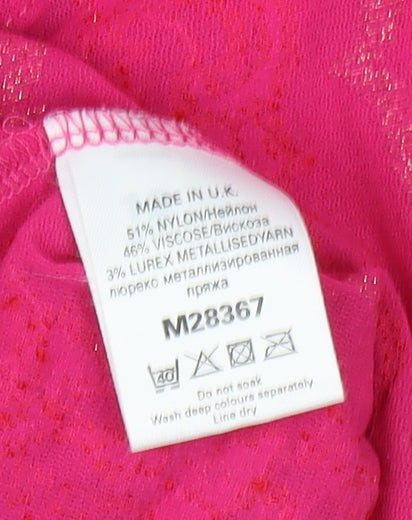 Next Women's Pink 3/4 Sleeve Basic Blouse Size 10