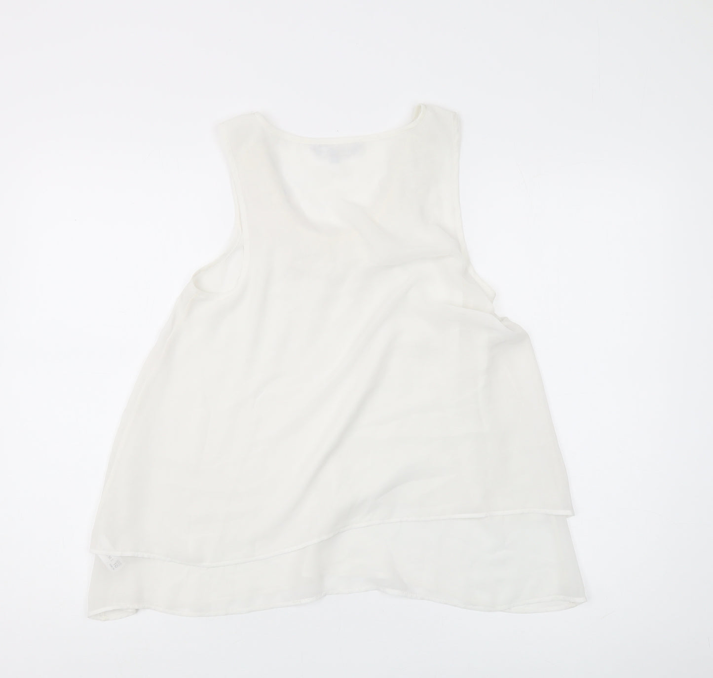 Red Herring Ivory Beaded Tank Women Size 10