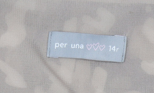 Per Una Women's Brown Animal Print A-Line Dress Size 14