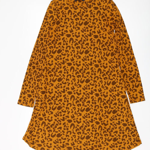 Marks and Spencer Women's Brown Leopard Print Dress, Size 8