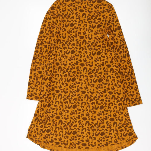 Marks and Spencer Women's Brown Leopard Print Dress, Size 8