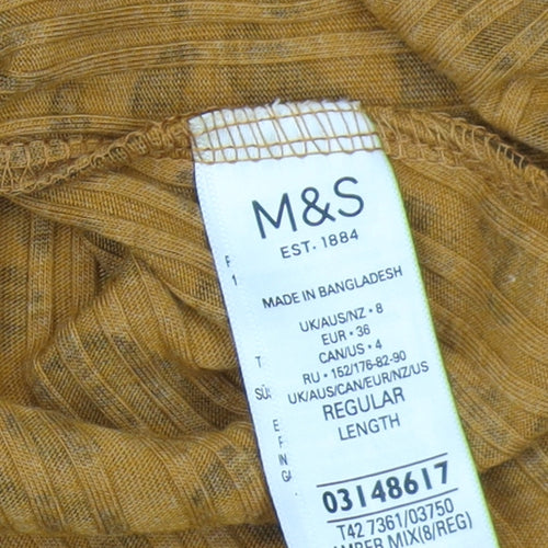 Marks and Spencer Women's Brown Leopard Print Dress, Size 8
