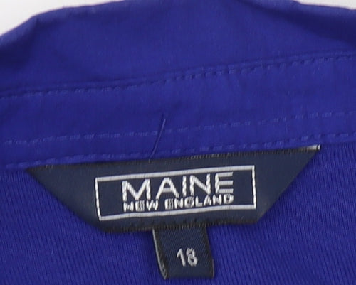 Maine New England Women's Blue Polo Shirt Size 18