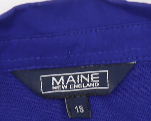Maine New England Women's Blue Polo Shirt Size 18