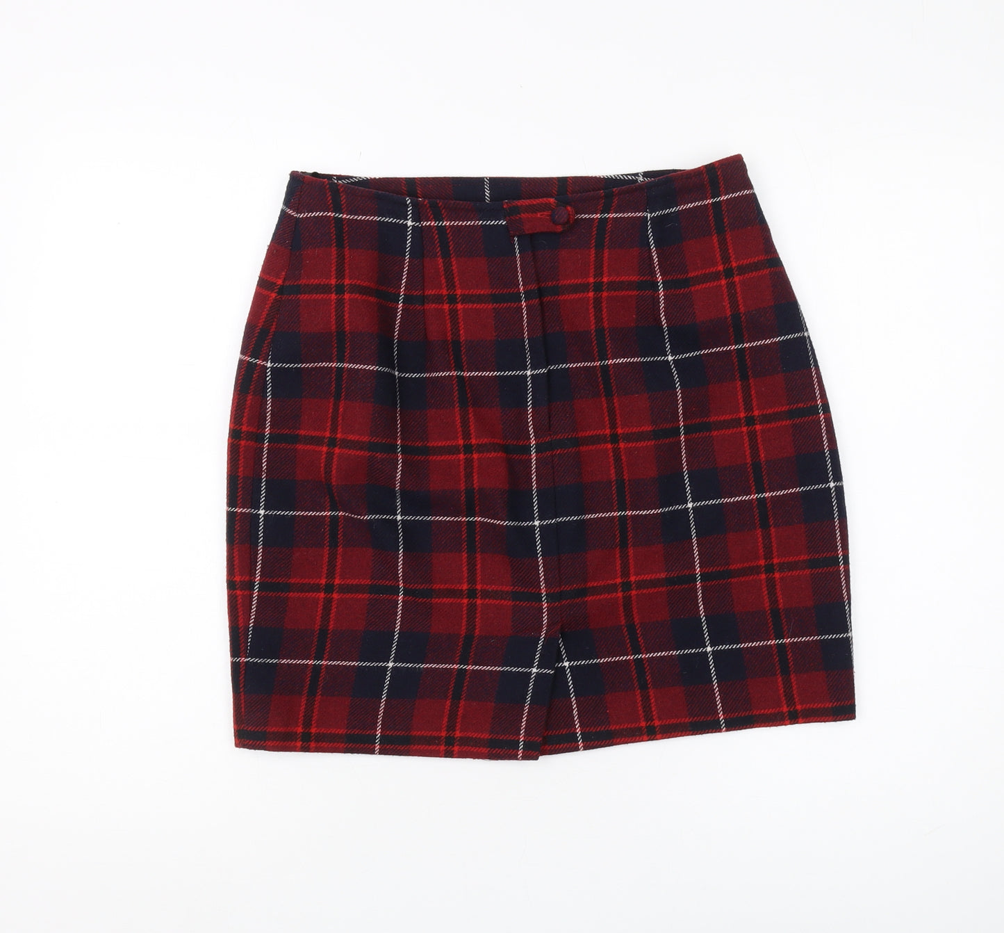 Style Incorporated Red Plaid Skirt, Size 14, Women, Casual