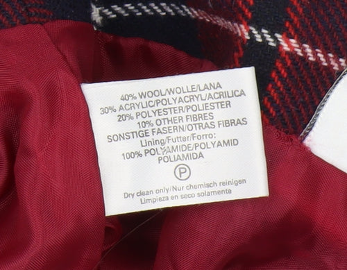 Style Incorporated Red Plaid Skirt, Size 14, Women, Casual