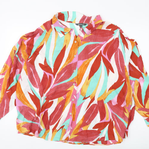 Bonmarché Women's Multicoloured Floral Button-Up