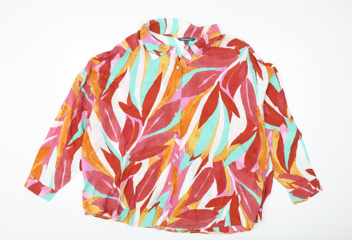 Bonmarché Women's Multicoloured Floral Button-Up