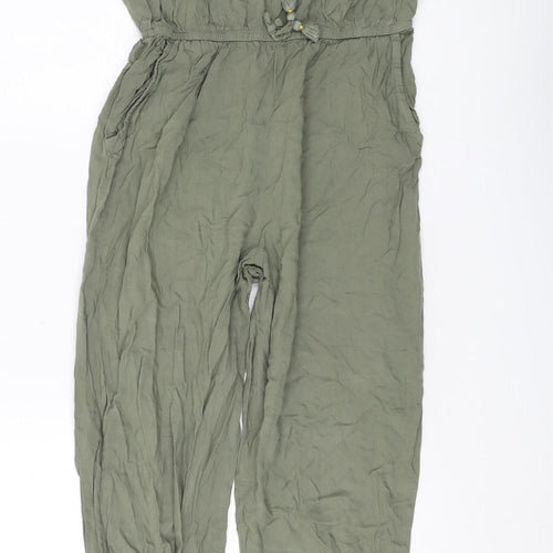H&M Girls Green Jumpsuit 14 Years Sleeveless Summer Wear