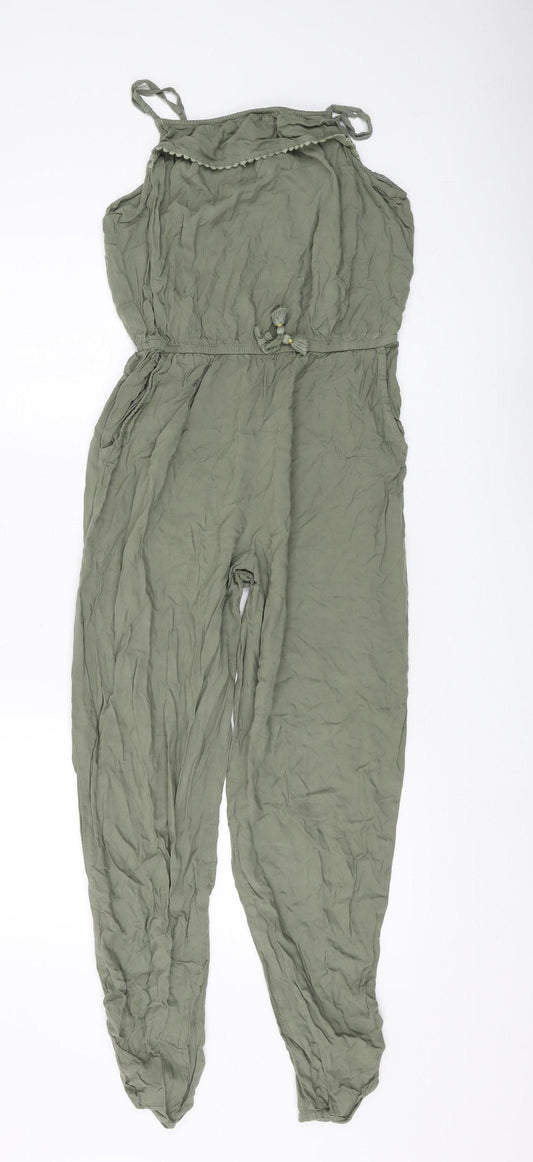 H&M Girls Green Jumpsuit 14 Years Sleeveless Summer Wear
