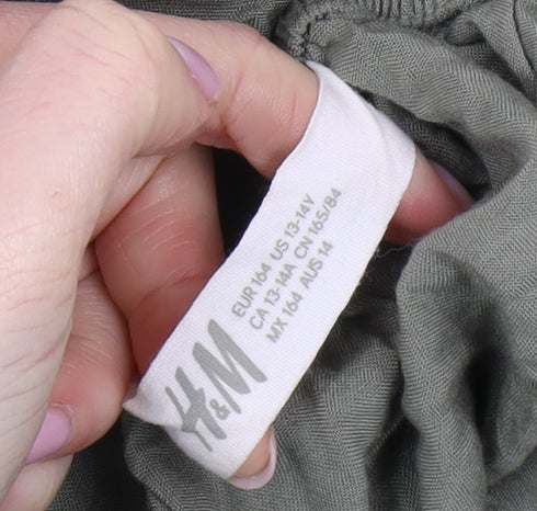 H&M Girls Green Jumpsuit 14 Years Sleeveless Summer Wear