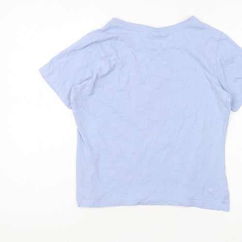 Disney Women’s Blue Stitch T-Shirt, Medium, Cartoon Style