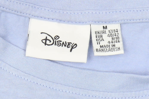Disney Women’s Blue Stitch T-Shirt, Medium, Cartoon Style