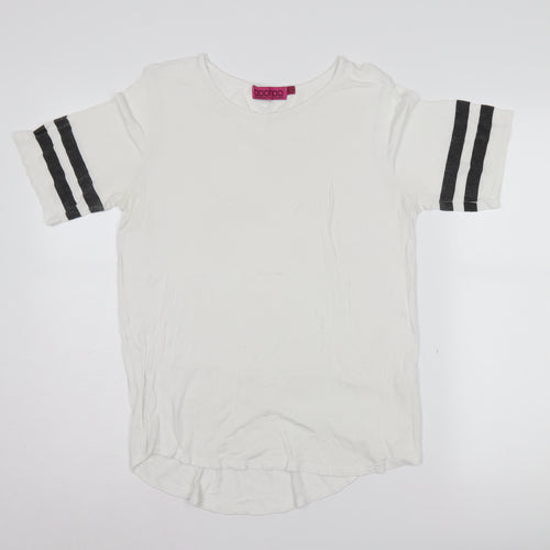 Boohoo Women's White Basic T-Shirt UK 10