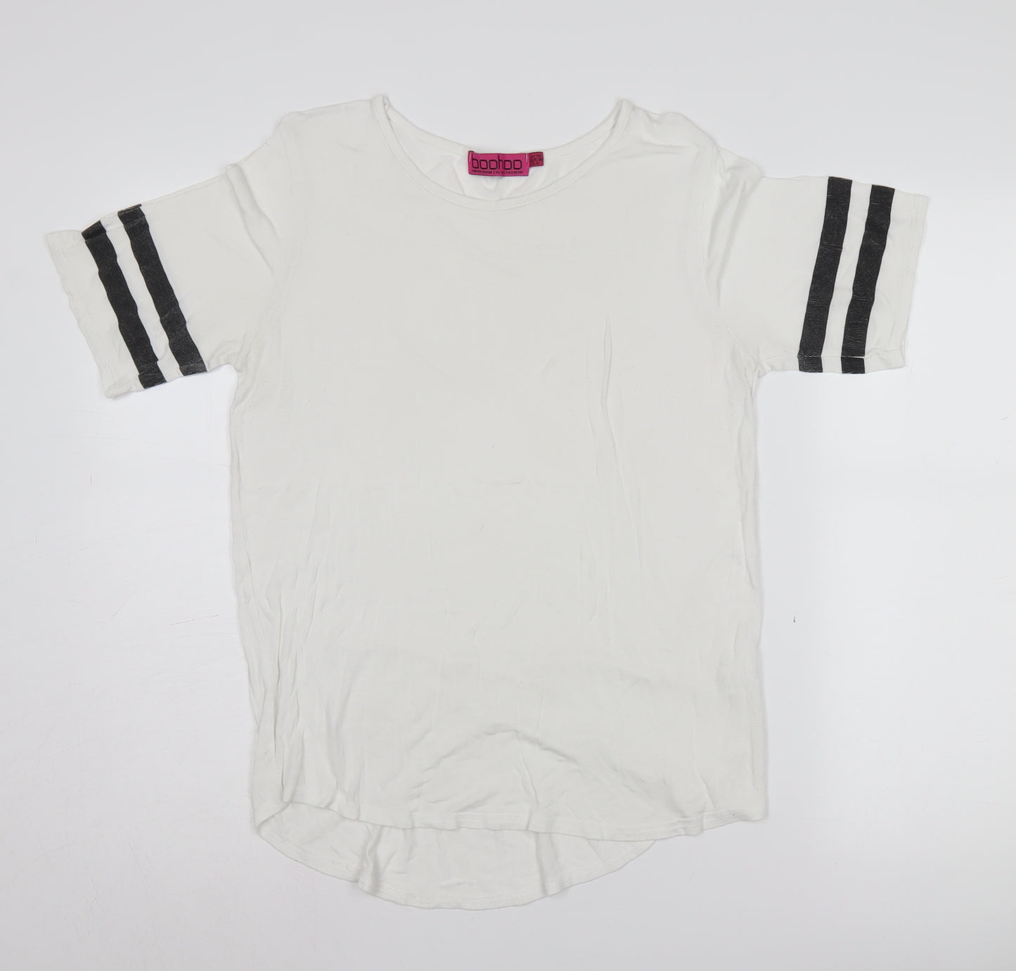 Boohoo Women's White Basic T-Shirt UK 10