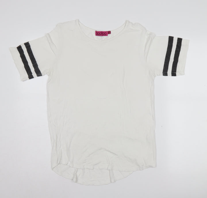 Boohoo Women's White Basic T-Shirt UK 10