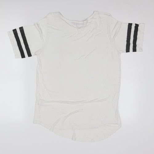 Boohoo Women's White Basic T-Shirt UK 10