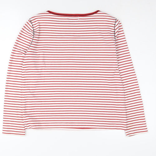 bm Collection Women's Red Striped Long Sleeve T-Shirt