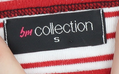 bm Collection Women's Red Striped Long Sleeve T-Shirt