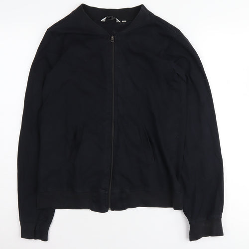 Miss Chase Women's Black Bomber Jacket S Casual Knit