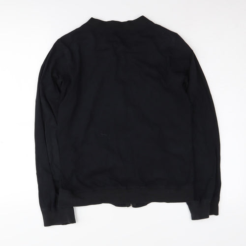 Miss Chase Women's Black Bomber Jacket S Casual Knit
