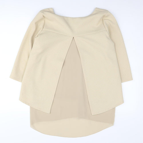 Luca Vanucci Beige Women's Tunic Jumper, M, Scoop Neck